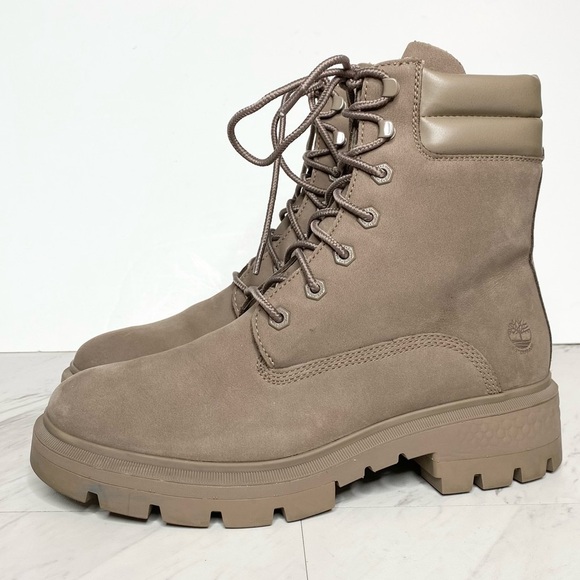 Timberland Cortina Valley Gray Nubuck Lug Sole Lace Up Boot 9 1/2 - Picture 1 of 15